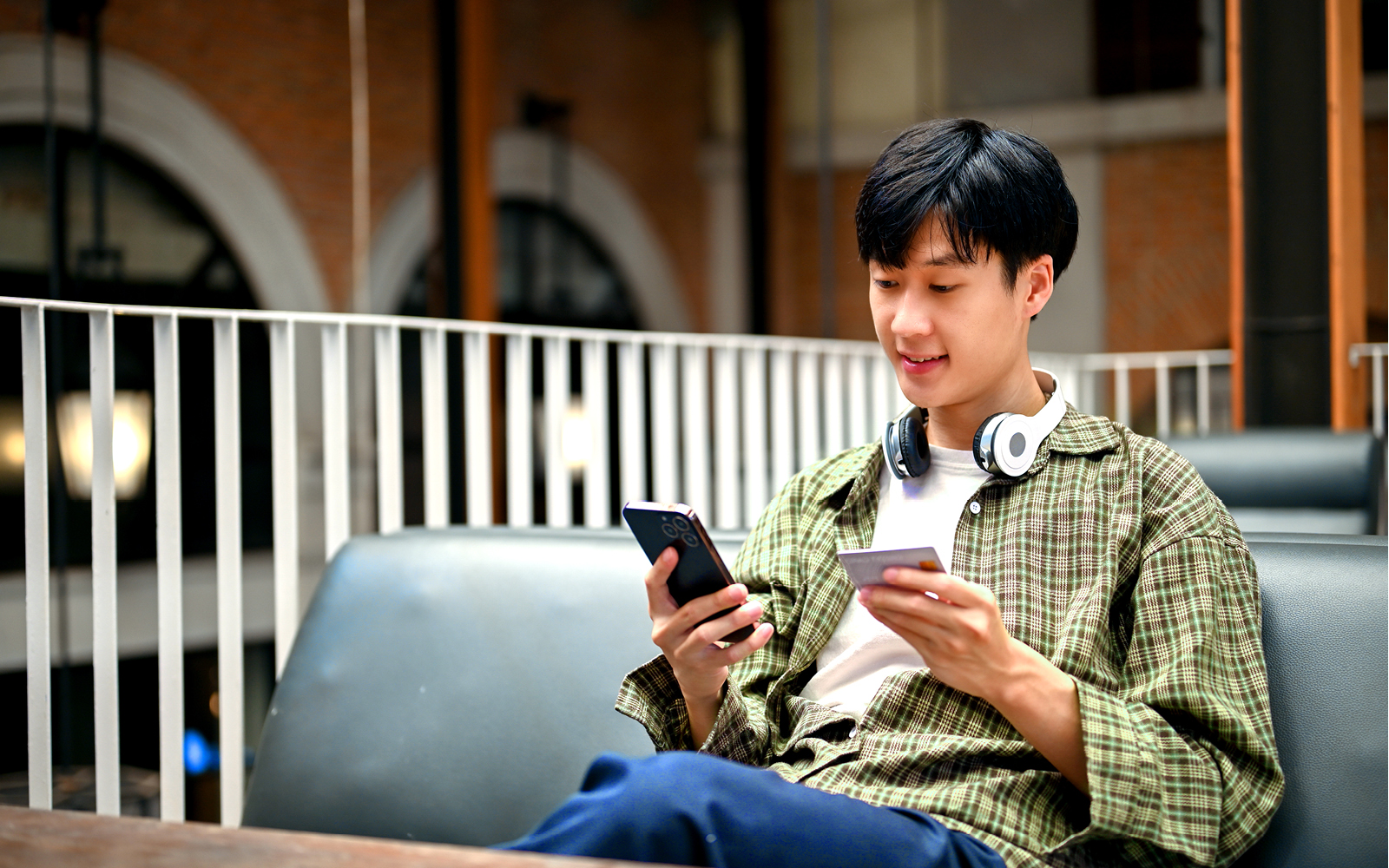 person sitting at computer