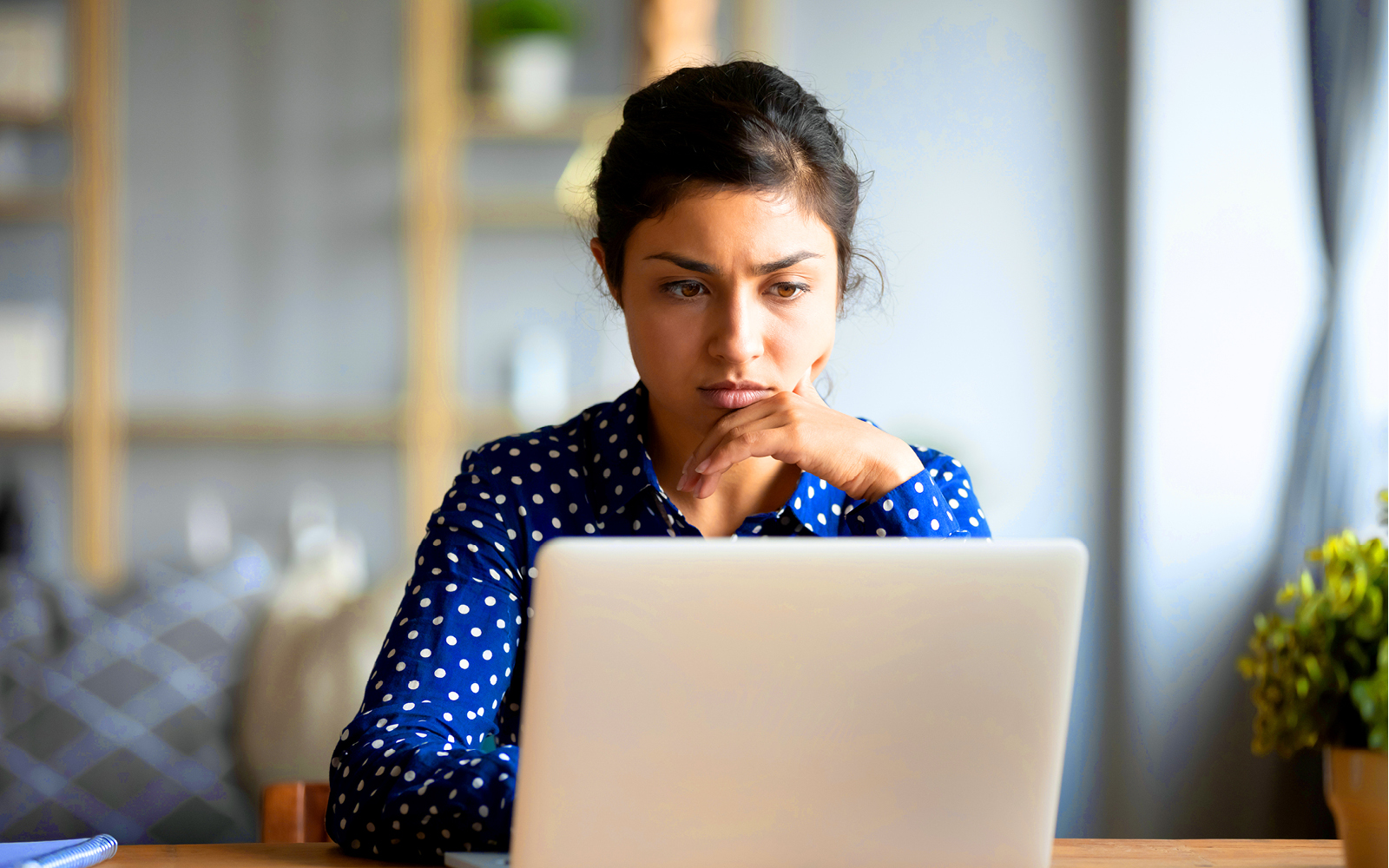 Person looking at computer