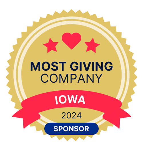 Most Giving Company Iowa Badge